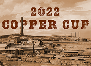 Copper Cup 2022 headline on image of old copper smelter